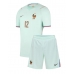 Echipament fotbal Franța Bradley Barcola #12 Tricou Deplasare Mondial 2026 pentru copii maneca scurta (+ Pantaloni scurti)