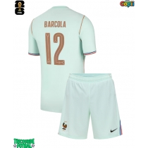 Echipament fotbal Franța Bradley Barcola #12 Tricou Deplasare Mondial 2026 pentru copii maneca scurta (+ Pantaloni scurti)