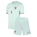Echipament fotbal Franța Dayot Upamecano #4 Tricou Deplasare Mondial 2026 pentru copii maneca scurta (+ Pantaloni scurti)