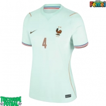 Echipament fotbal Franța Dayot Upamecano #4 Tricou Deplasare Mondial 2026 pentru femei maneca scurta