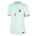 Echipament fotbal Franța Dayot Upamecano #4 Tricou Deplasare Mondial 2026 pentru femei maneca scurta