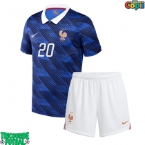 Echipament fotbal Franța Desire Doue #20 Tricou Acasa Mondial 2026 pentru copii maneca scurta (+ Pantaloni scurti)