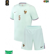 Echipament fotbal Franța Jules Kounde #5 Tricou Deplasare Mondial 2026 pentru copii maneca scurta (+ Pantaloni scurti)