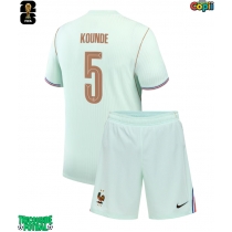 Echipament fotbal Franța Jules Kounde #5 Tricou Deplasare Mondial 2026 pentru copii maneca scurta (+ Pantaloni scurti)