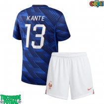 Echipament fotbal Franța Kante #13 Tricou Acasa Mondial 2026 pentru copii maneca scurta (+ Pantaloni scurti)