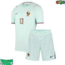 Echipament fotbal Franța Kante #13 Tricou Deplasare Mondial 2026 pentru copii maneca scurta (+ Pantaloni scurti)