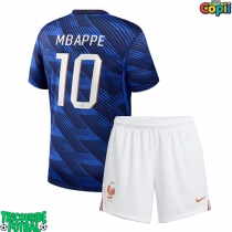 Echipament fotbal Franța Kylian Mbappe #10 Tricou Acasa Mondial 2026 pentru copii maneca scurta (+ Pantaloni scurti)