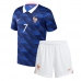 Echipament fotbal Franța Ousmane Dembele #7 Tricou Acasa Mondial 2026 pentru copii maneca scurta (+ Pantaloni scurti)