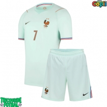 Echipament fotbal Franța Ousmane Dembele #7 Tricou Deplasare Mondial 2026 pentru copii maneca scurta (+ Pantaloni scurti)