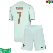 Echipament fotbal Franța Ousmane Dembele #7 Tricou Deplasare Mondial 2026 pentru copii maneca scurta (+ Pantaloni scurti)