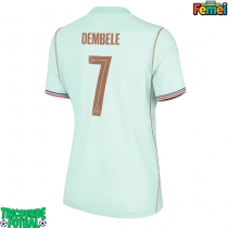 Echipament fotbal Franța Ousmane Dembele #7 Tricou Deplasare Mondial 2026 pentru femei maneca scurta