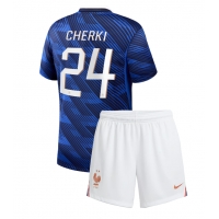 Echipament fotbal Franța Rayan Cherki #24 Tricou Acasa Mondial 2026 pentru copii maneca scurta (+ Pantaloni scurti)