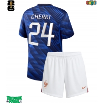 Echipament fotbal Franța Rayan Cherki #24 Tricou Acasa Mondial 2026 pentru copii maneca scurta (+ Pantaloni scurti)