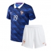 Echipament fotbal Franța Theo Hernandez #19 Tricou Acasa Mondial 2026 pentru copii maneca scurta (+ Pantaloni scurti)