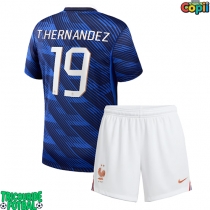 Echipament fotbal Franța Theo Hernandez #19 Tricou Acasa Mondial 2026 pentru copii maneca scurta (+ Pantaloni scurti)