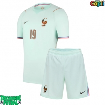 Echipament fotbal Franța Theo Hernandez #19 Tricou Deplasare Mondial 2026 pentru copii maneca scurta (+ Pantaloni scurti)