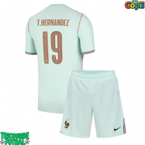 Echipament fotbal Franța Theo Hernandez #19 Tricou Deplasare Mondial 2026 pentru copii maneca scurta (+ Pantaloni scurti)