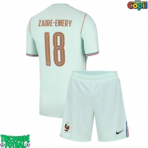 Echipament fotbal Franța Warren Zaire-Emery #18 Tricou Deplasare Mondial 2026 pentru copii maneca scurta (+ Pantaloni scurti)