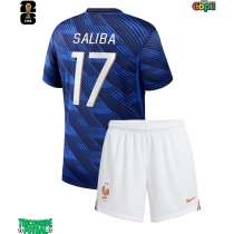 Echipament fotbal Franța William Saliba #17 Tricou Acasa Mondial 2026 pentru copii maneca scurta (+ Pantaloni scurti)