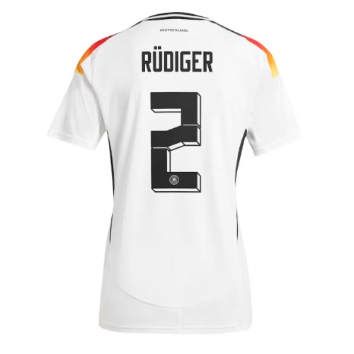 Echipament fotbal Germania Antonio Rudiger #2 Tricou Acasa European 2024 maneca scurta Echipament fotbal Germania Antonio Rudiger #2 Tricou Acasa European 2024 maneca scurta