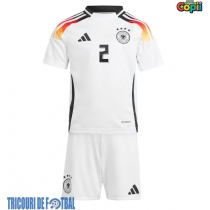 Echipament fotbal Germania Antonio Rudiger #2 Tricou Acasa European 2024 pentru copii maneca scurta (+ Pantaloni scurti)