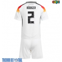 Echipament fotbal Germania Antonio Rudiger #2 Tricou Acasa European 2024 pentru copii maneca scurta (+ Pantaloni scurti)