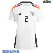 Echipament fotbal Germania Antonio Rudiger #2 Tricou Acasa European 2024 pentru femei maneca scurta