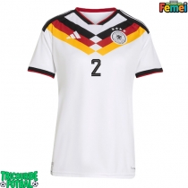 Echipament fotbal Germania Antonio Rudiger #2 Tricou Acasa Mondial 2026 pentru femei maneca scurta
