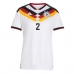 Echipament fotbal Germania Antonio Rudiger #2 Tricou Acasa Mondial 2026 pentru femei maneca scurta