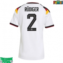 Echipament fotbal Germania Antonio Rudiger #2 Tricou Acasa Mondial 2026 pentru femei maneca scurta