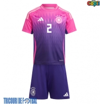 Echipament fotbal Germania Antonio Rudiger #2 Tricou Deplasare European 2024 pentru copii maneca scurta (+ Pantaloni scurti)