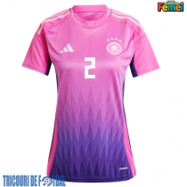 Echipament fotbal Germania Antonio Rudiger #2 Tricou Deplasare European 2024 pentru femei maneca scurta