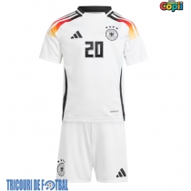 Echipament fotbal Germania Benjamin Henrichs #20 Tricou Acasa European 2024 pentru copii maneca scurta (+ Pantaloni scurti)