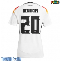 Echipament fotbal Germania Benjamin Henrichs #20 Tricou Acasa European 2024 pentru femei maneca scurta
