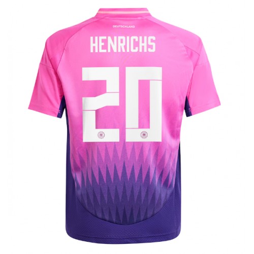 Echipament fotbal Germania Benjamin Henrichs #20 Tricou Deplasare European 2024 maneca scurta Echipament fotbal Germania Benjamin Henrichs #20 Tricou Deplasare European 2024 maneca scurta