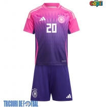 Echipament fotbal Germania Benjamin Henrichs #20 Tricou Deplasare European 2024 pentru copii maneca scurta (+ Pantaloni scurti)