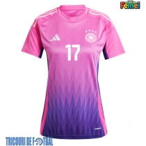 Echipament fotbal Germania Florian Wirtz #17 Tricou Deplasare European 2024 pentru femei maneca scurta