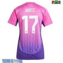 Echipament fotbal Germania Florian Wirtz #17 Tricou Deplasare European 2024 pentru femei maneca scurta