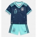 Echipament fotbal Germania Florian Wirtz #17 Tricou Deplasare Mondial 2026 pentru copii maneca scurta (+ Pantaloni scurti)