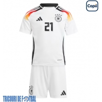 Echipament fotbal Germania Ilkay Gundogan #21 Tricou Acasa European 2024 pentru copii maneca scurta (+ Pantaloni scurti)