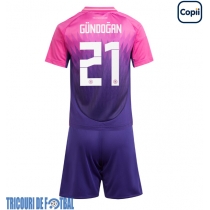 Echipament fotbal Germania Ilkay Gundogan #21 Tricou Deplasare European 2024 pentru copii maneca scurta (+ Pantaloni scurti)