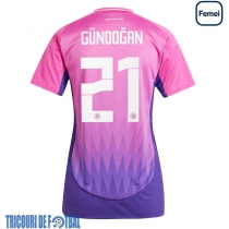 Echipament fotbal Germania Ilkay Gundogan #21 Tricou Deplasare European 2024 pentru femei maneca scurta