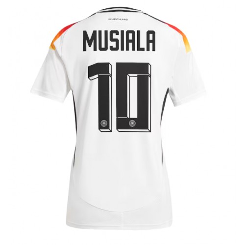 Echipament fotbal Germania Jamal Musiala #10 Tricou Acasa European 2024 maneca scurta Echipament fotbal Germania Jamal Musiala #10 Tricou Acasa European 2024 maneca scurta