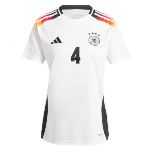 Echipament fotbal Germania Jonathan Tah #4 Tricou Acasa European 2024 maneca scurta Echipament fotbal Germania Jonathan Tah #4 Tricou Acasa European 2024 maneca scurta