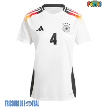 Echipament fotbal Germania Jonathan Tah #4 Tricou Acasa European 2024 pentru femei maneca scurta