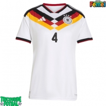 Echipament fotbal Germania Jonathan Tah #4 Tricou Acasa Mondial 2026 pentru femei maneca scurta
