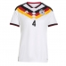 Echipament fotbal Germania Jonathan Tah #4 Tricou Acasa Mondial 2026 pentru femei maneca scurta