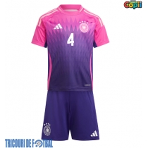 Echipament fotbal Germania Jonathan Tah #4 Tricou Deplasare European 2024 pentru copii maneca scurta (+ Pantaloni scurti)