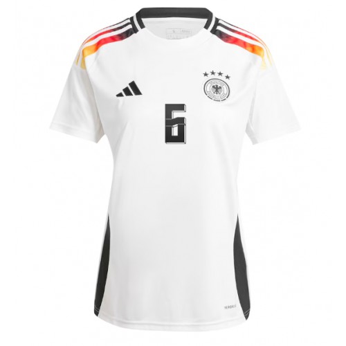 Echipament fotbal Germania Joshua Kimmich #6 Tricou Acasa European 2024 pentru femei maneca scurta Echipament fotbal Germania Joshua Kimmich #6 Tricou Acasa European 2024 pentru femei maneca scurta