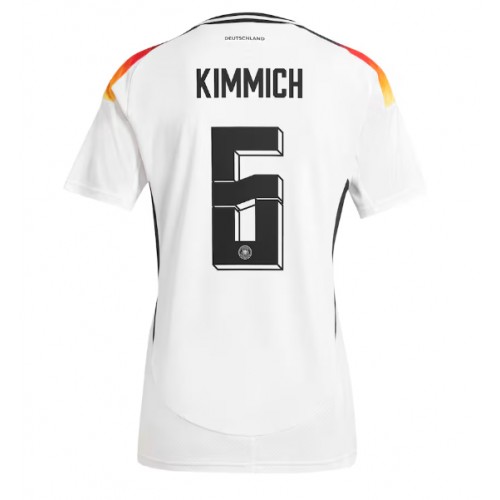 Echipament fotbal Germania Joshua Kimmich #6 Tricou Acasa European 2024 pentru femei maneca scurta Echipament fotbal Germania Joshua Kimmich #6 Tricou Acasa European 2024 pentru femei maneca scurta